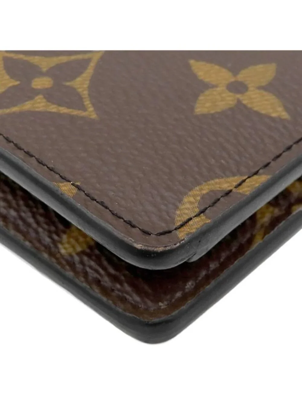Louis Vuitton Wallet Portefeuille Brazza Monogram Macassar Silver Brown Black
